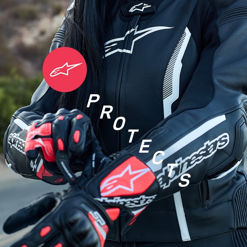 Alpinestars SP-8 sieviešu motocikla cimdi melni