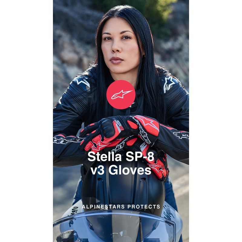 Alpinestars SP-8 sieviešu motocikla cimdi melni