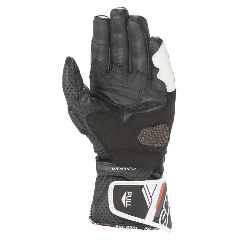 Alpinestars SP-8 sieviešu motocikla cimdi melnā un baltā krāsā
