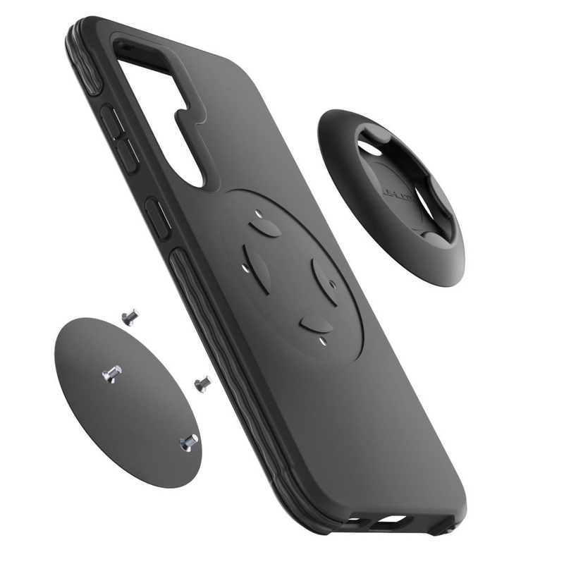 Aizsargvāciņš Interphone QUIKLOX Tetraforce priekš Samsung Galaxy S24 melns