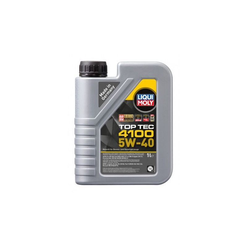 LIQUI MOLY Top Tec 4100 5W-40 sintētiskā motoreļļa 1 l