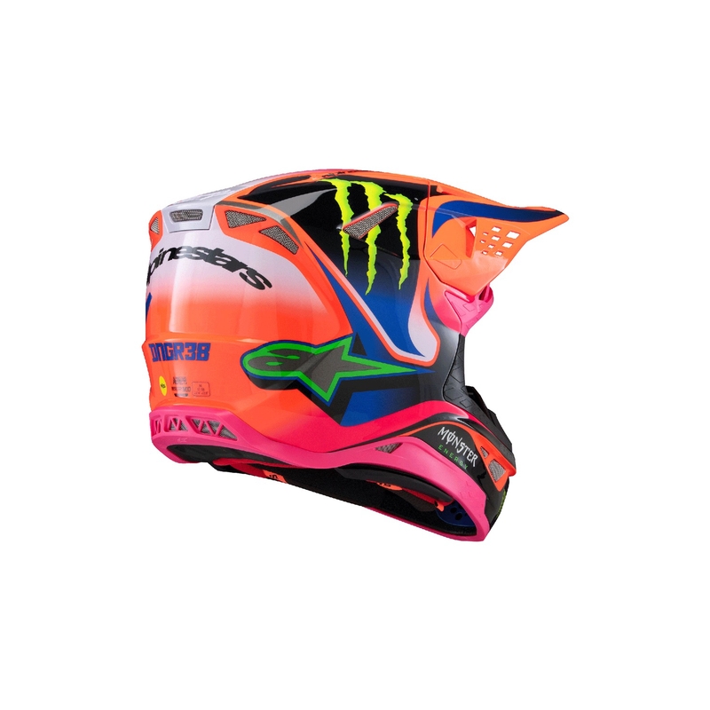 Alpinestars Supertech S-M10 motokrosa ķivere HAIDEN DEEGAN fluo oranži-violeti-rozā-zaļa