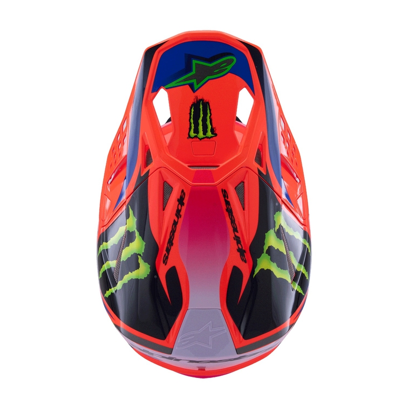 Alpinestars Supertech S-M10 motokrosa ķivere HAIDEN DEEGAN fluo oranži-violeti-rozā-zaļa