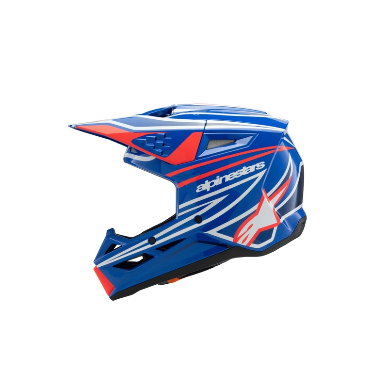 Alpinestars S-M3 WURX Blue-Red-White-Black bērnu motokrosa ķivere