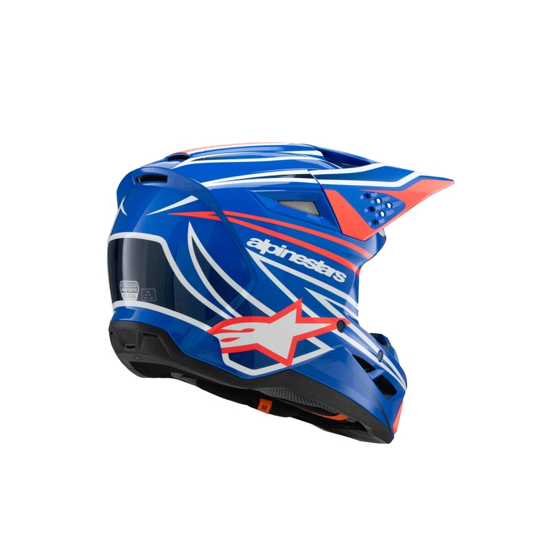 Alpinestars S-M3 WURX Blue-Red-White-Black bērnu motokrosa ķivere
