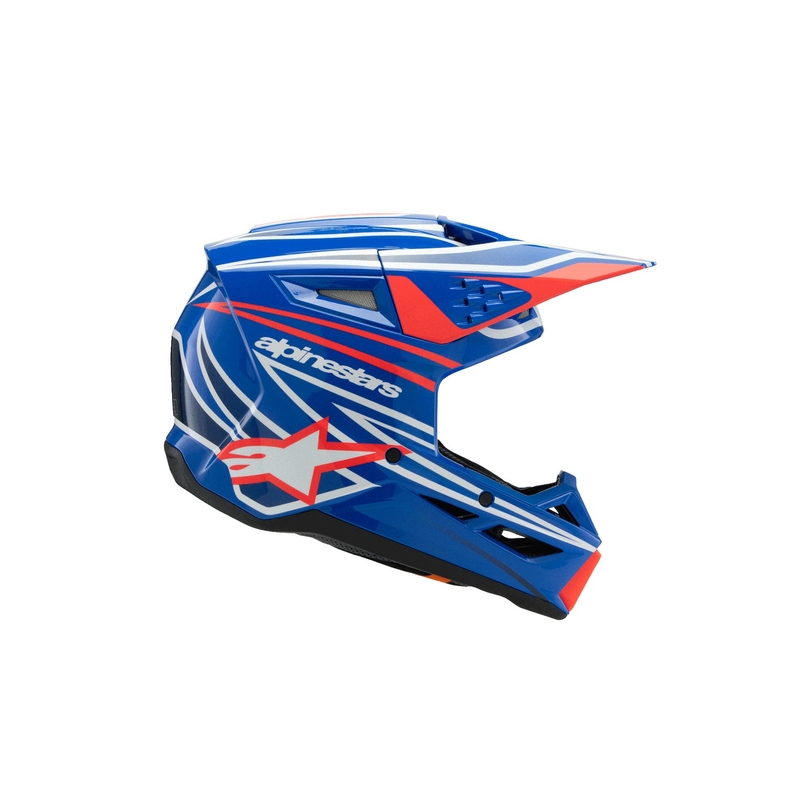 Alpinestars S-M3 WURX Blue-Red-White-Black bērnu motokrosa ķivere