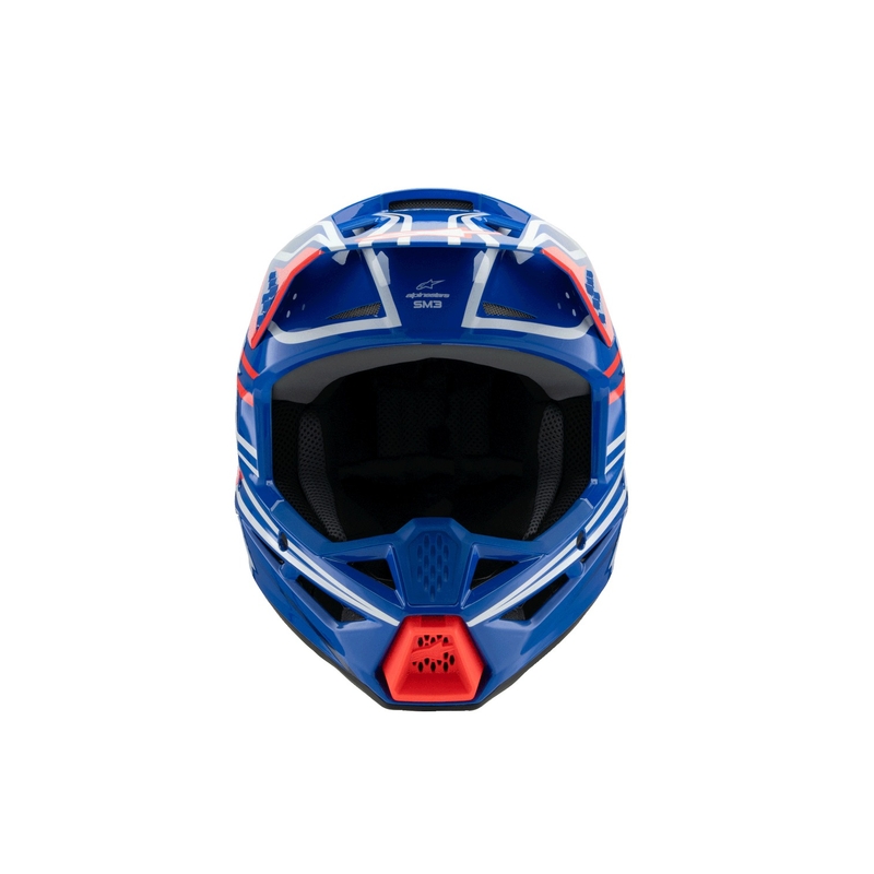 Alpinestars S-M3 WURX Blue-Red-White-Black bērnu motokrosa ķivere