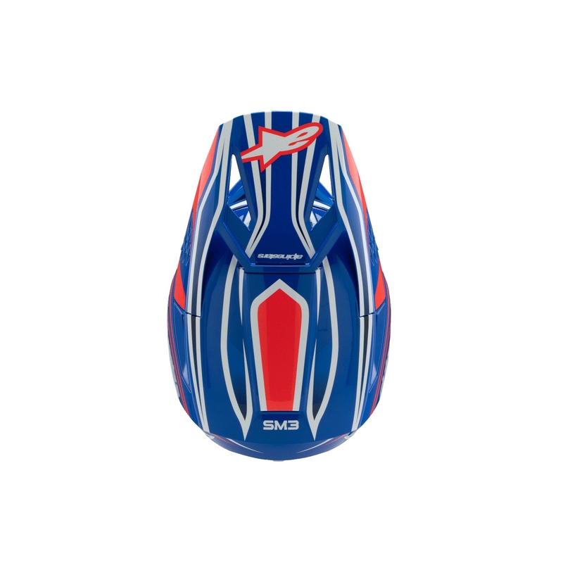 Alpinestars S-M3 WURX Blue-Red-White-Black bērnu motokrosa ķivere
