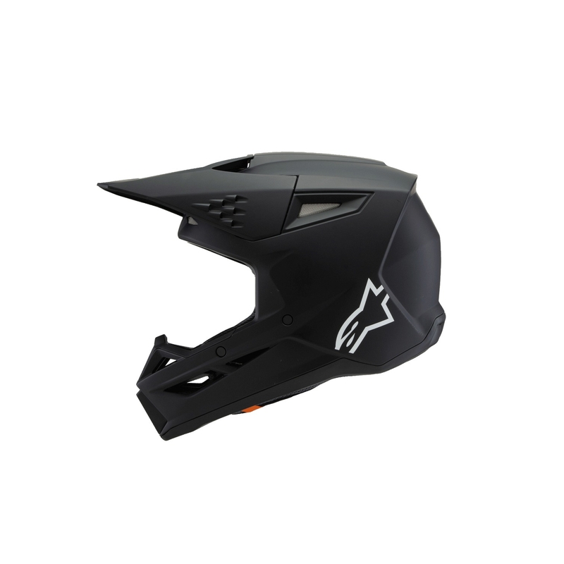 Alpinestars S-M3 Solid Black Matte bērnu motokrosa ķivere