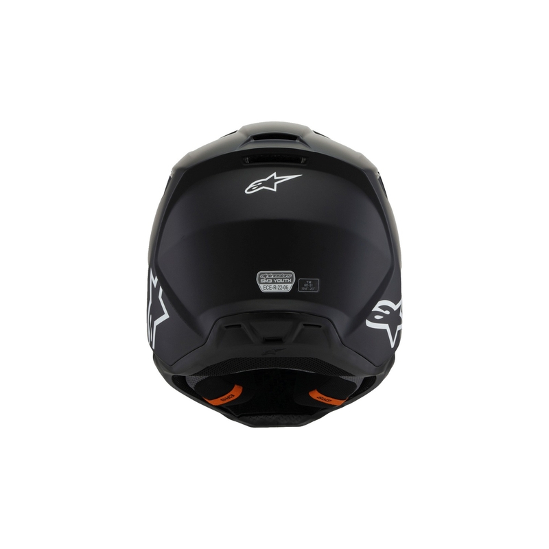 Alpinestars S-M3 Solid Black Matte bērnu motokrosa ķivere