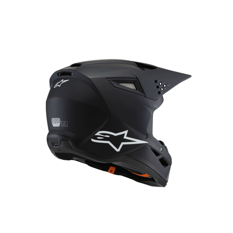 Alpinestars S-M3 Solid Black Matte bērnu motokrosa ķivere