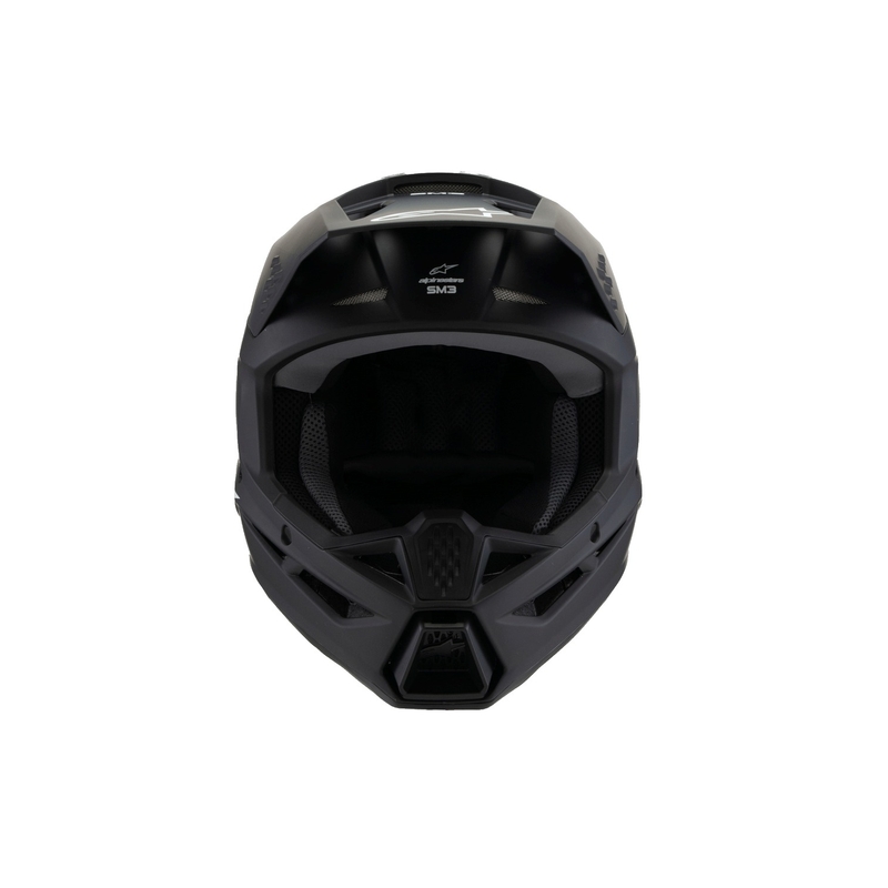 Alpinestars S-M3 Solid Black Matte bērnu motokrosa ķivere