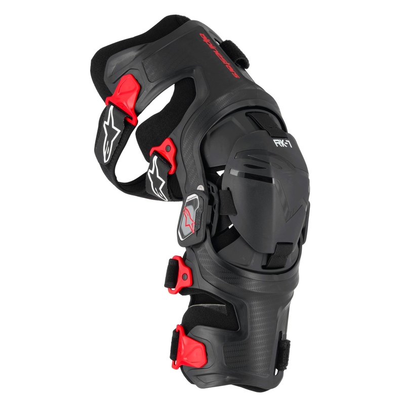 Ceļa kronšteini Alpinestars RK-7 Plasma melni-sarkani 2025