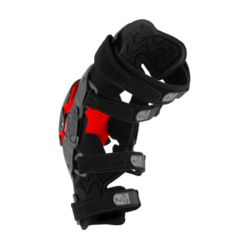 Alpinestars RK-1 Plasma melni un sarkani ceļgalu kronšteini