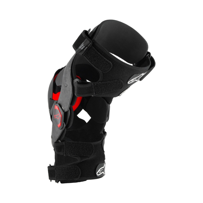 Alpinestars Supertech RK-10 Plasma melni un sarkani ceļgalu kronšteini
