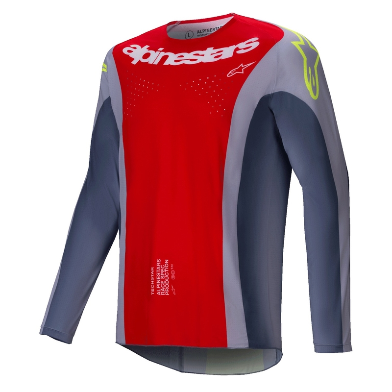 Alpinestars Techstar Melt motokrosa krekliņš sarkans-pelēks