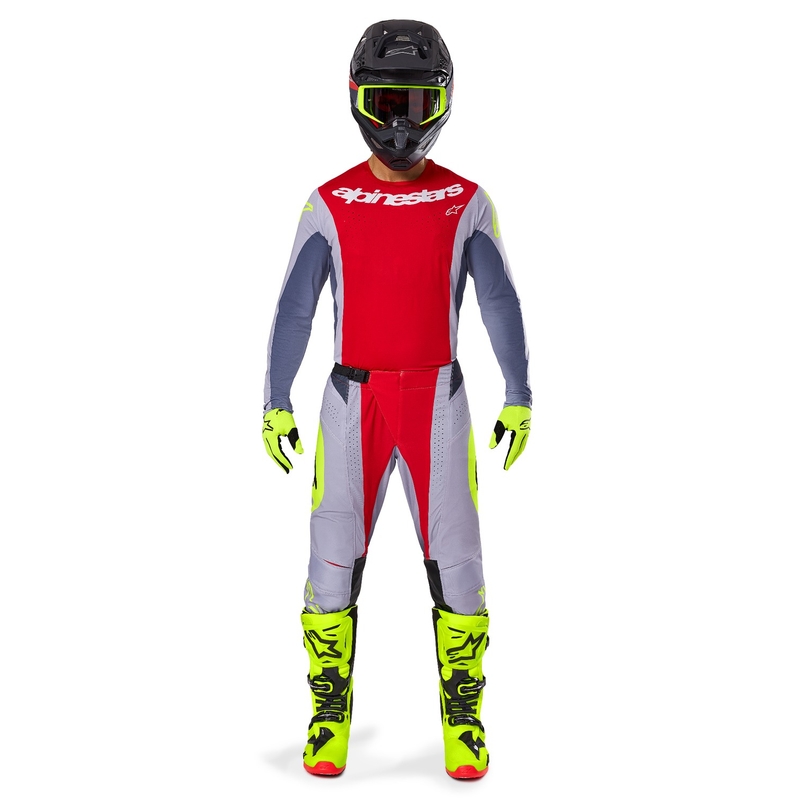 Alpinestars Techstar Melt motokrosa krekliņš sarkans-pelēks