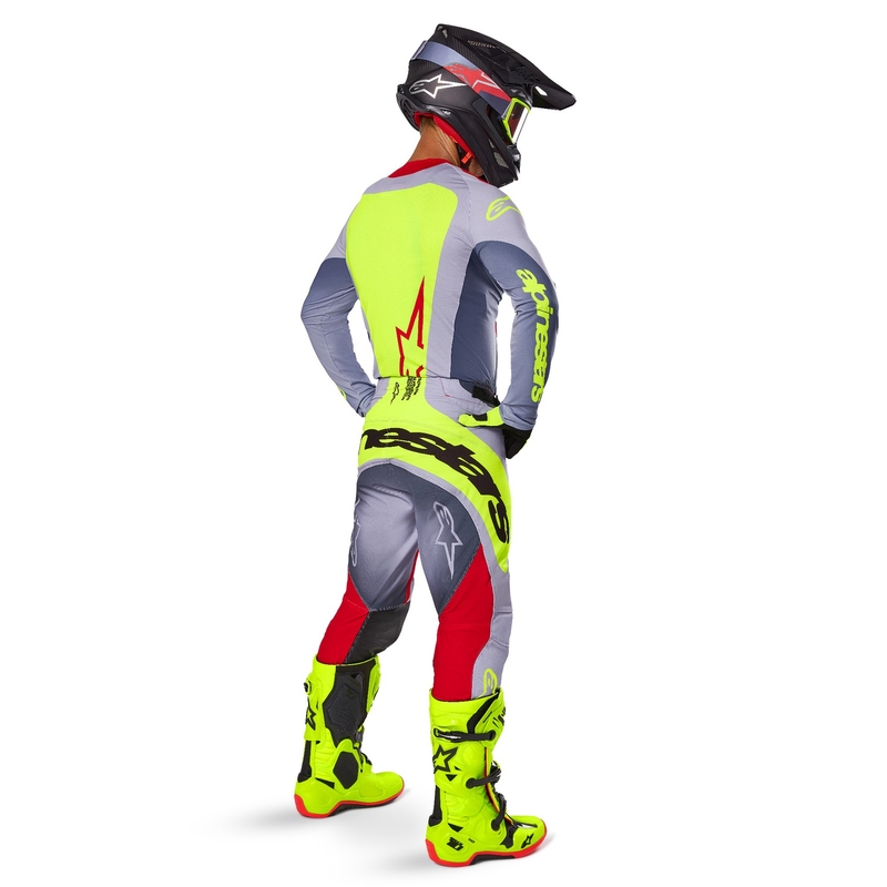 Alpinestars Techstar Melt motokrosa krekliņš sarkans-pelēks