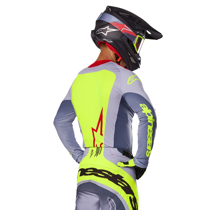 Alpinestars Techstar Melt motokrosa krekliņš sarkans-pelēks