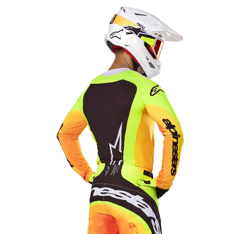 Alpinestars Techstar Melt Motokrosa krekliņš dzeltens un melns