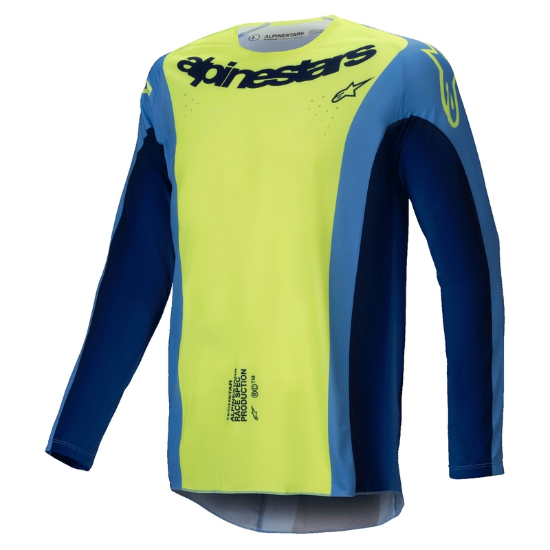 Alpinestars Techstar Melt fluo dzelteni-zils motokrosa krekls