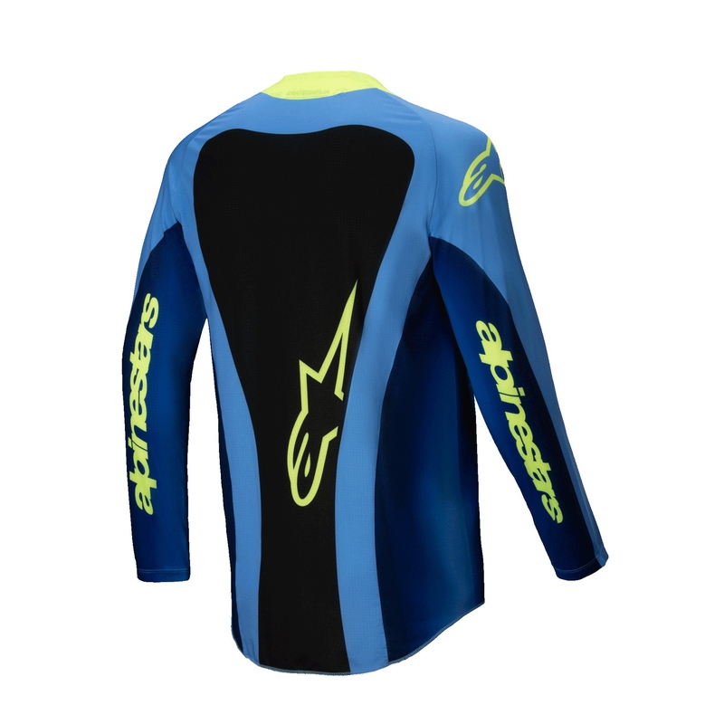 Alpinestars Techstar Melt fluo dzelteni-zils motokrosa krekls