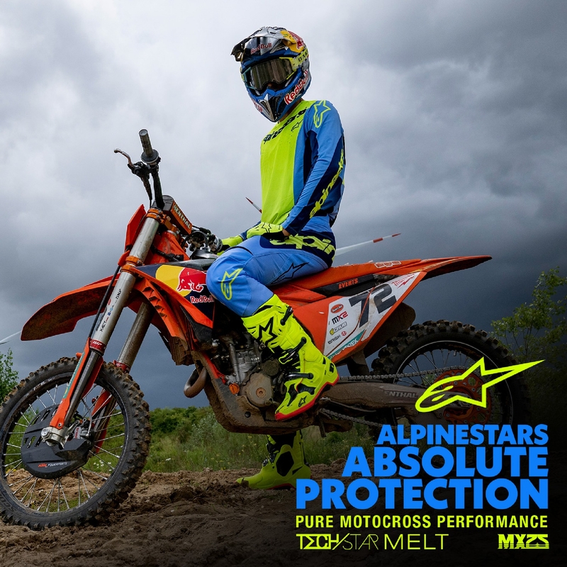 Alpinestars Techstar Melt fluo dzelteni-zils motokrosa krekls