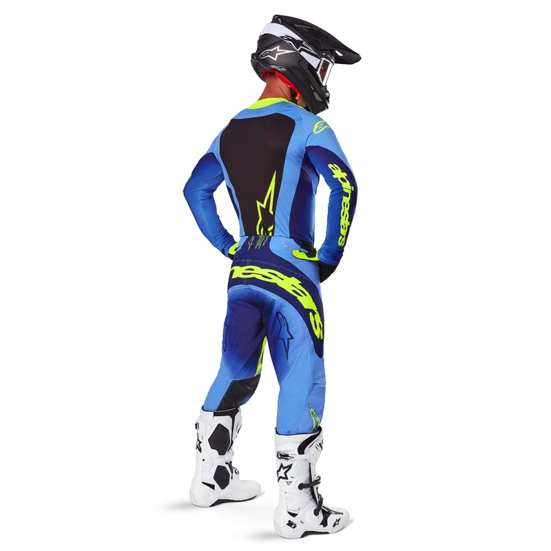 Alpinestars Techstar Melt fluo dzelteni-zils motokrosa krekls