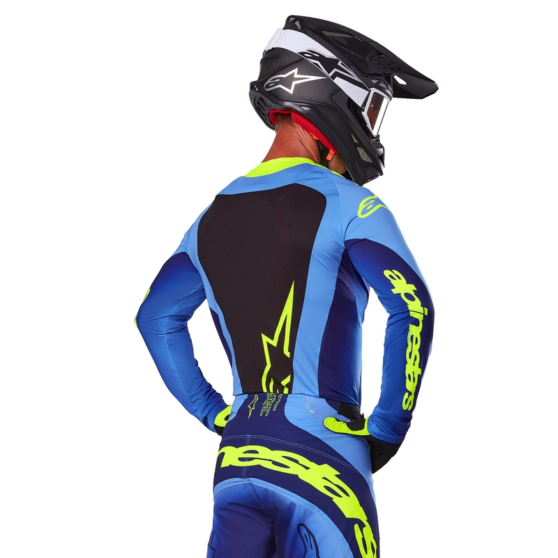Alpinestars Techstar Melt fluo dzelteni-zils motokrosa krekls