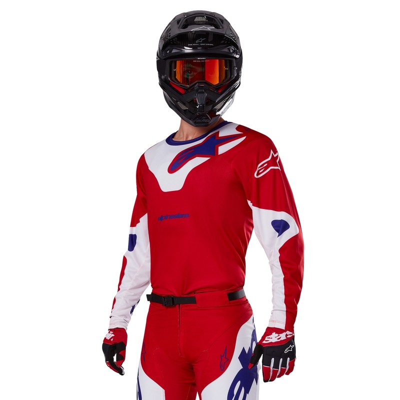 Alpinestars Racer Veil motokrosa krekliņš sarkans un balts