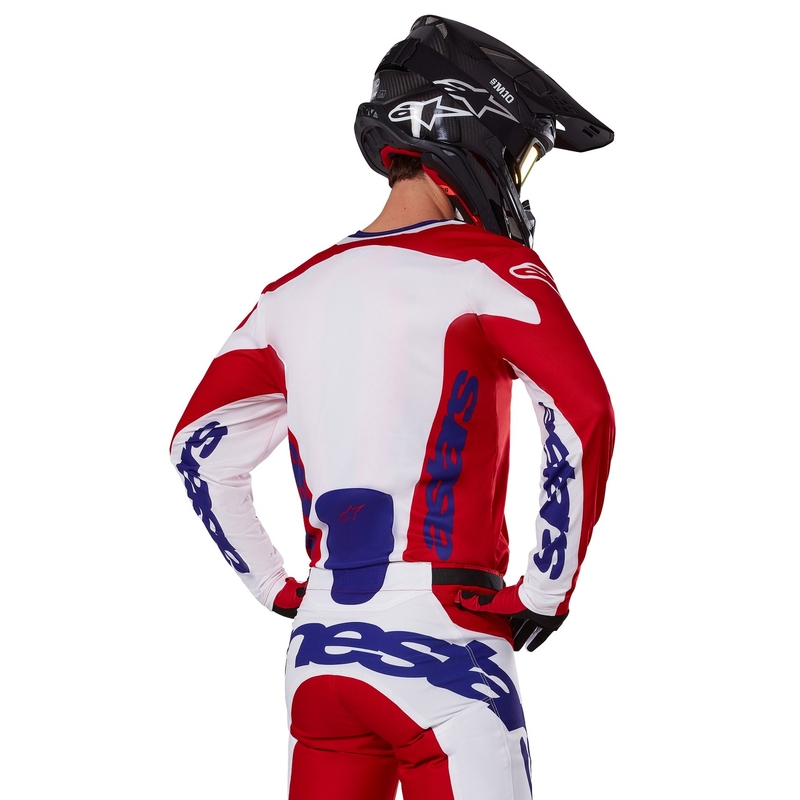Alpinestars Racer Veil motokrosa krekliņš sarkans un balts