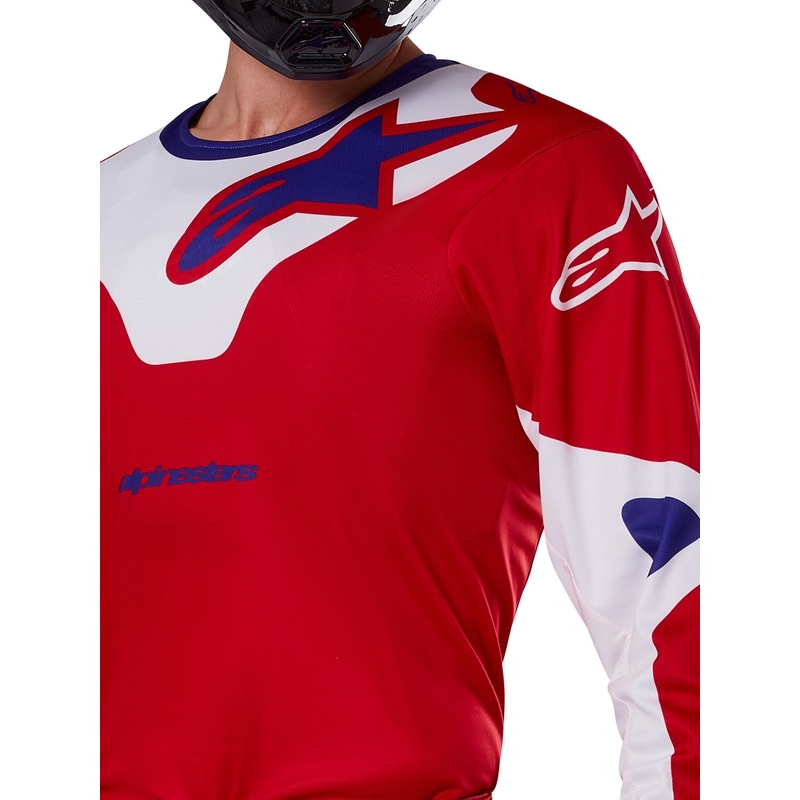 Alpinestars Racer Veil motokrosa krekliņš sarkans un balts