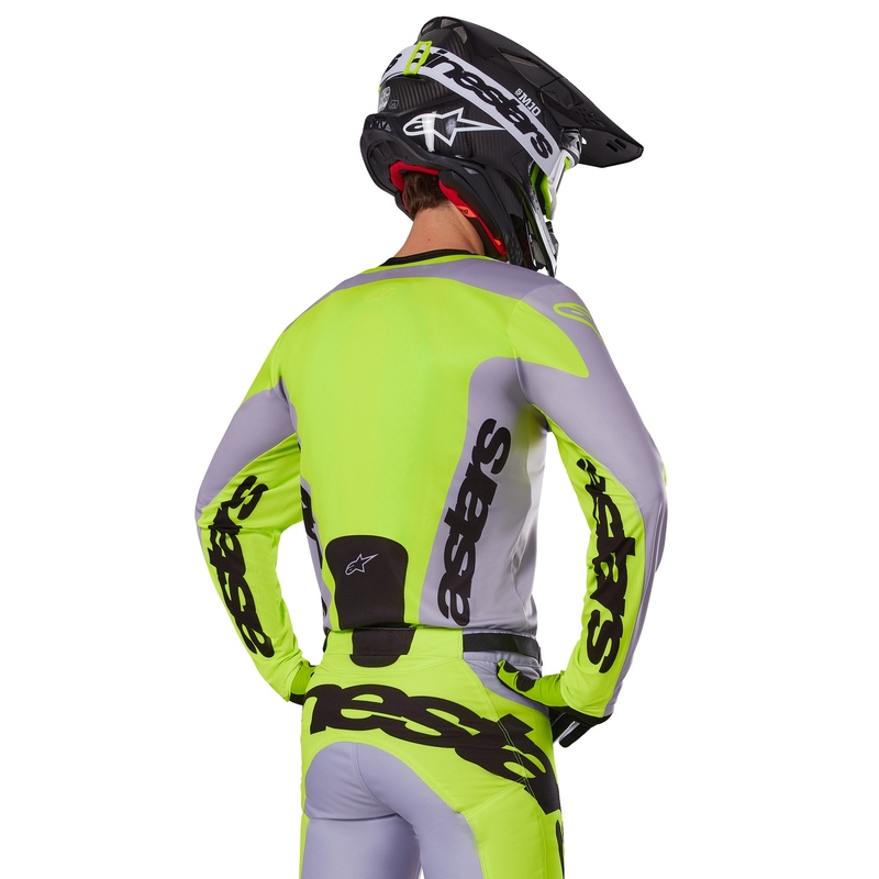 Alpinestars Racer Veil motokrosa krekliņš pelēks-fluo dzeltens