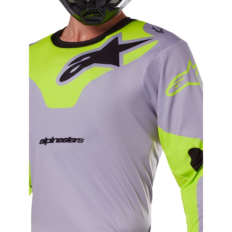 Alpinestars Racer Veil motokrosa krekliņš pelēks-fluo dzeltens