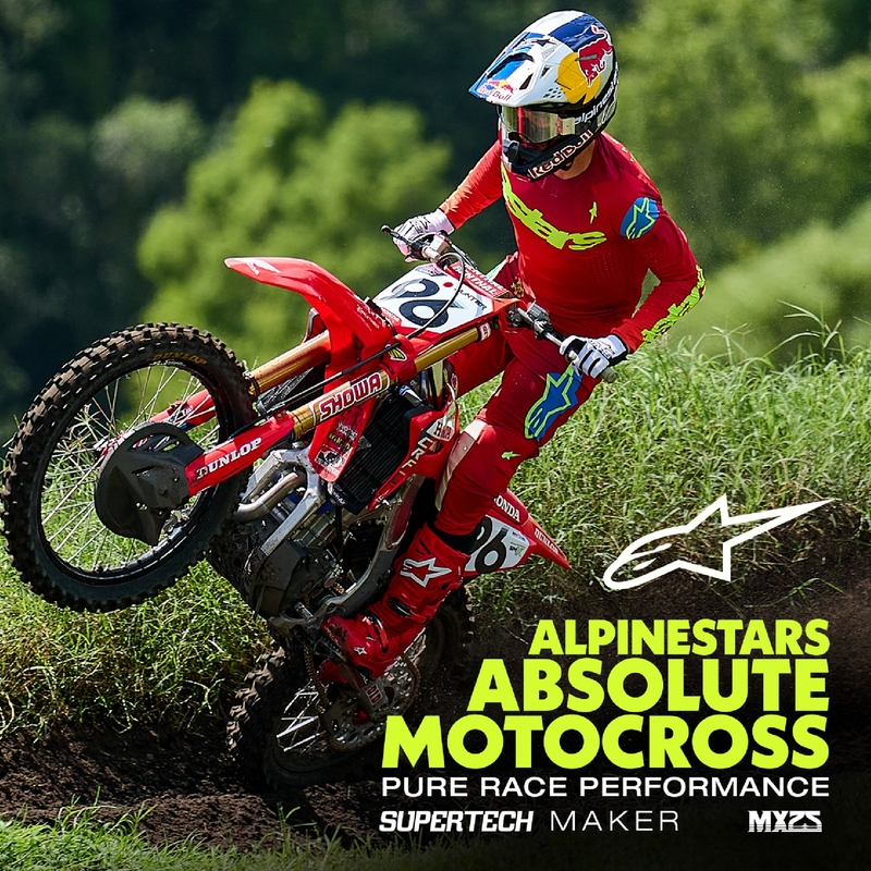 Motokrosový dres Alpinestars Supertech Maker červeno-fluo žlutý