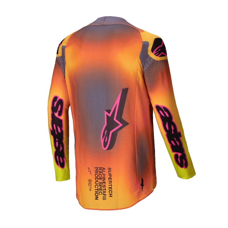 Motokrosa krekliņš Alpinestars Supertech Lipan dzelteni-rozā