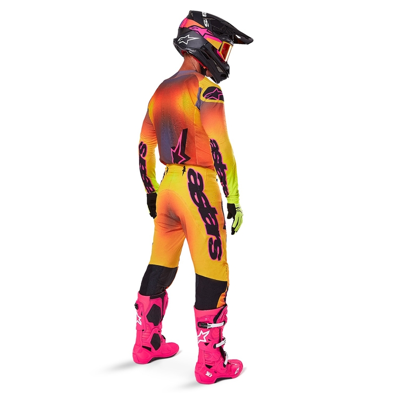 Motokrosa krekliņš Alpinestars Supertech Lipan dzelteni-rozā