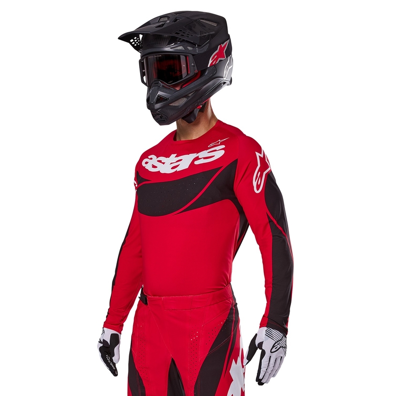Motokrosový dres Alpinestars Techstar Dreem červeno-černý