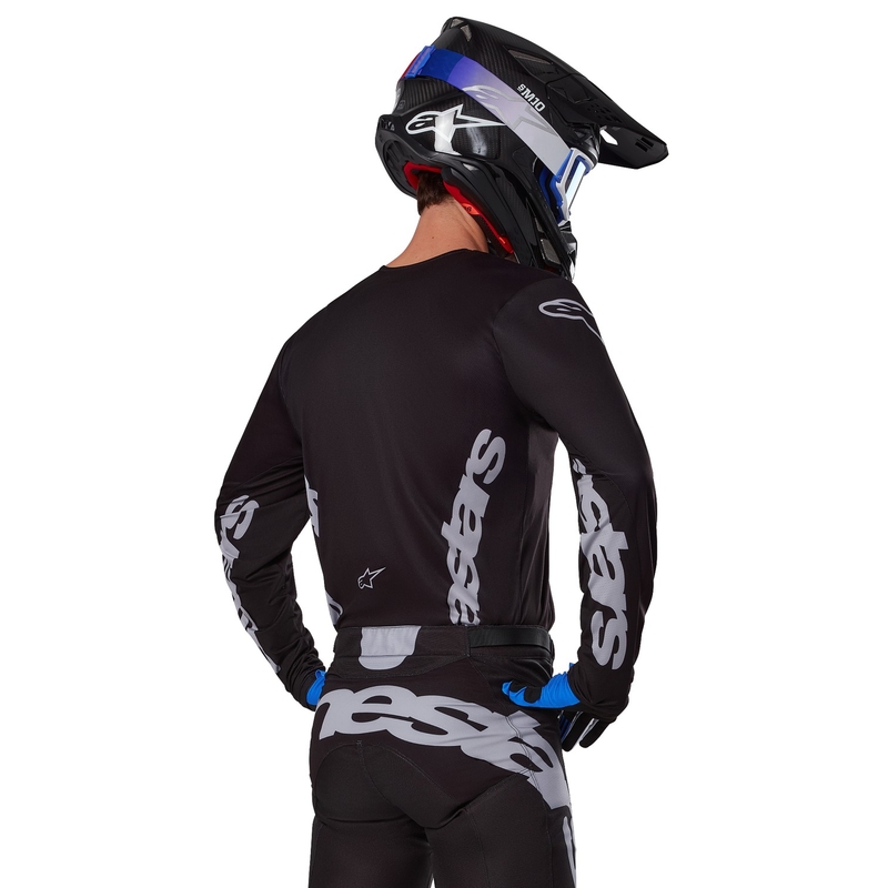 Alpinestars Racer Graphite motokrosa krekliņš melns un pelēks