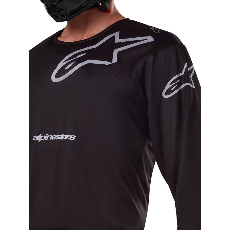 Alpinestars Racer Graphite motokrosa krekliņš melns un pelēks