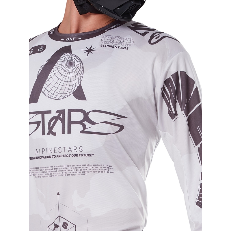 Alpinestars Racer Racer Hollow gaiši kamuflāžas-brūns motokrosa krekls