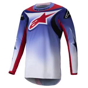 Alpinestars Fluid Wurx fluo violeti sarkans motokrosa krekls