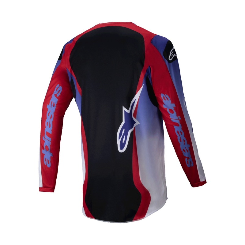 Alpinestars Fluid Wurx fluo violeti sarkans motokrosa krekls