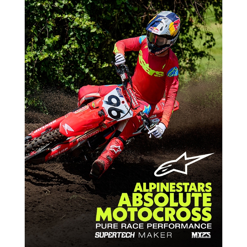 Motokrosové kalhoty Alpinestars Supertech Maker červeno-fluo žluté