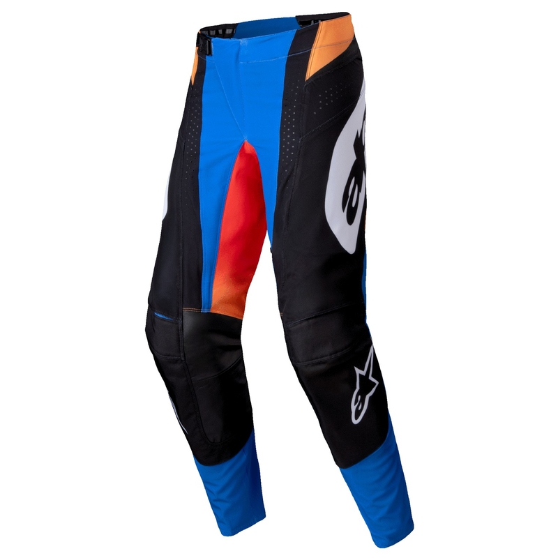 Alpinestars Techstar Melt motokrosa bikses oranžā un zilā krāsā