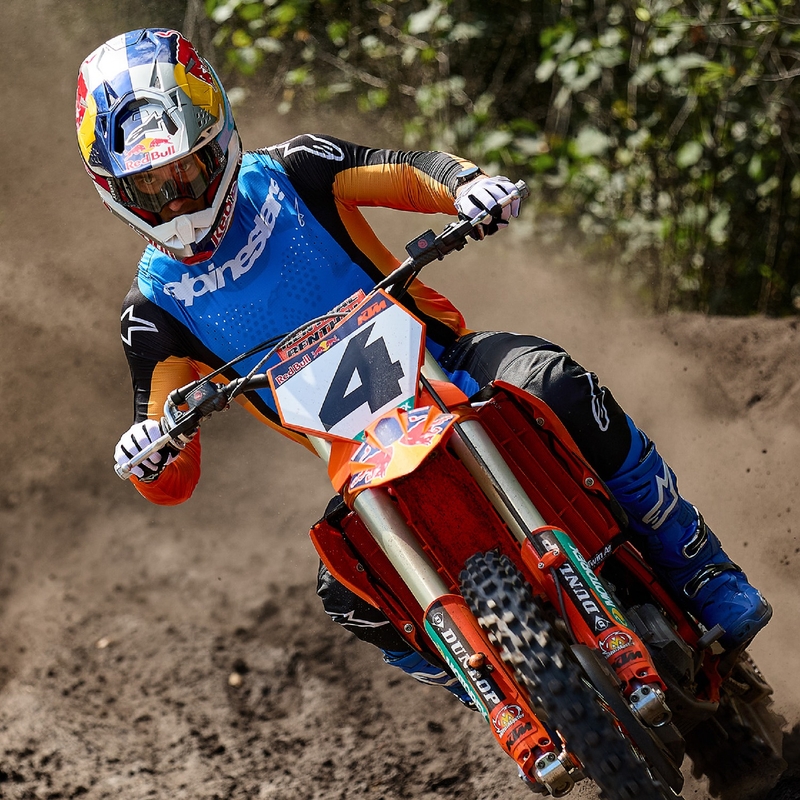 Alpinestars Techstar Melt motokrosa bikses oranžā un zilā krāsā