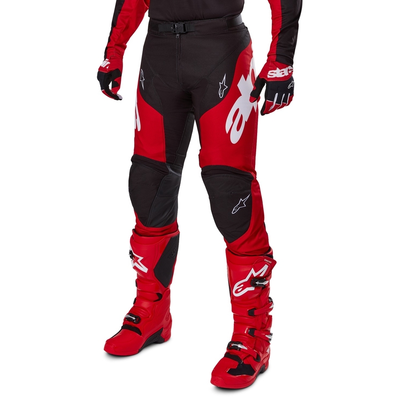 Alpinestars Racer Veil motokrosa bikses melnas un sarkanas