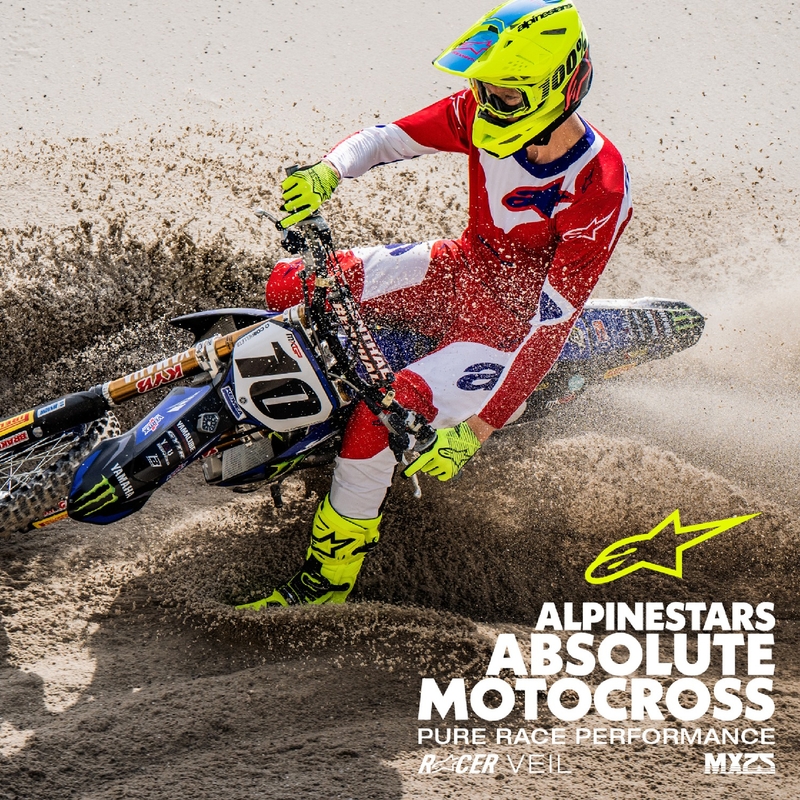 Alpinestars Racer Veil motokrosa bikses sarkanbaltsarkanas