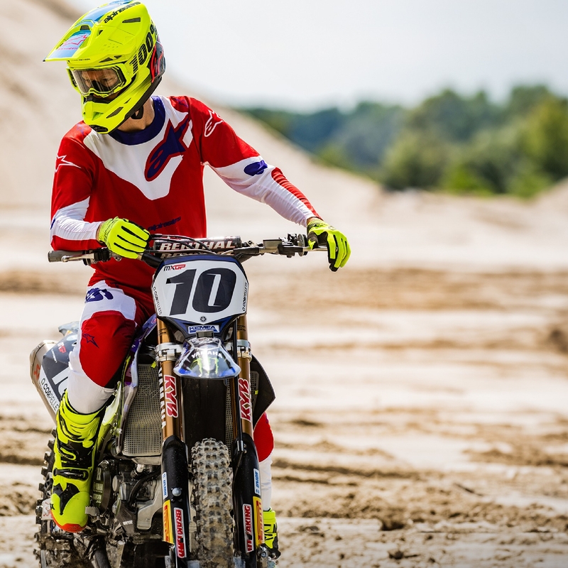 Alpinestars Racer Veil motokrosa bikses sarkanbaltsarkanas