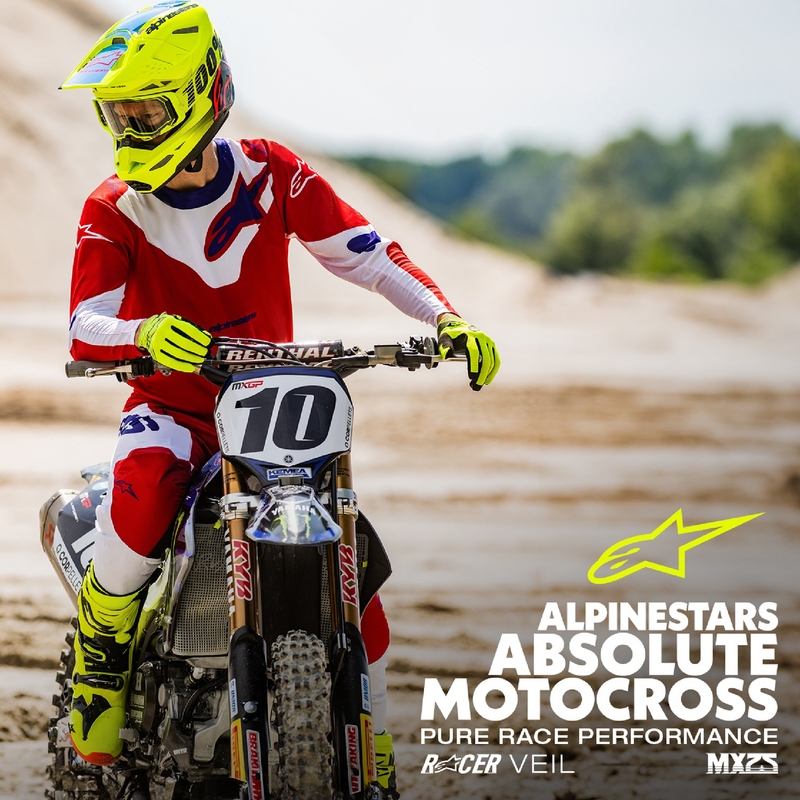 Alpinestars Racer Veil motokrosa bikses sarkanbaltsarkanas